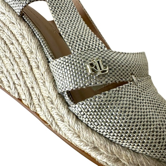 Ralph Lauren Penelopie Wedge Slingback Espadrille Sandals, 6 - Picture 2 of 10